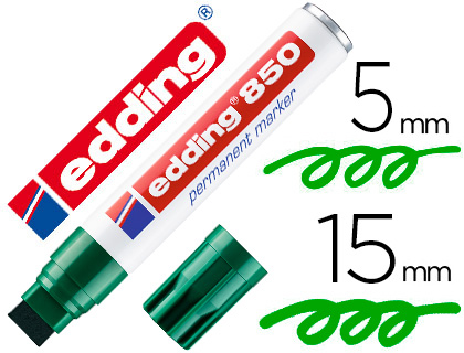 Rotulador edding 800 punta biselada tinta verde